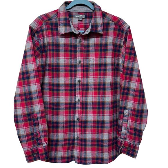 Eddie Bauer Other - Eddie Bauer Flannel Shirt Mens Large 
red,blue& gray plaid check Great condition